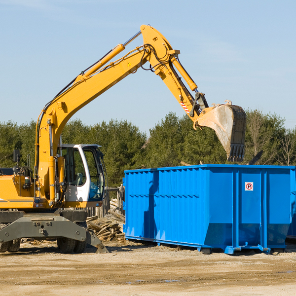 are there any restrictions on where a residential dumpster can be placed in Colesville